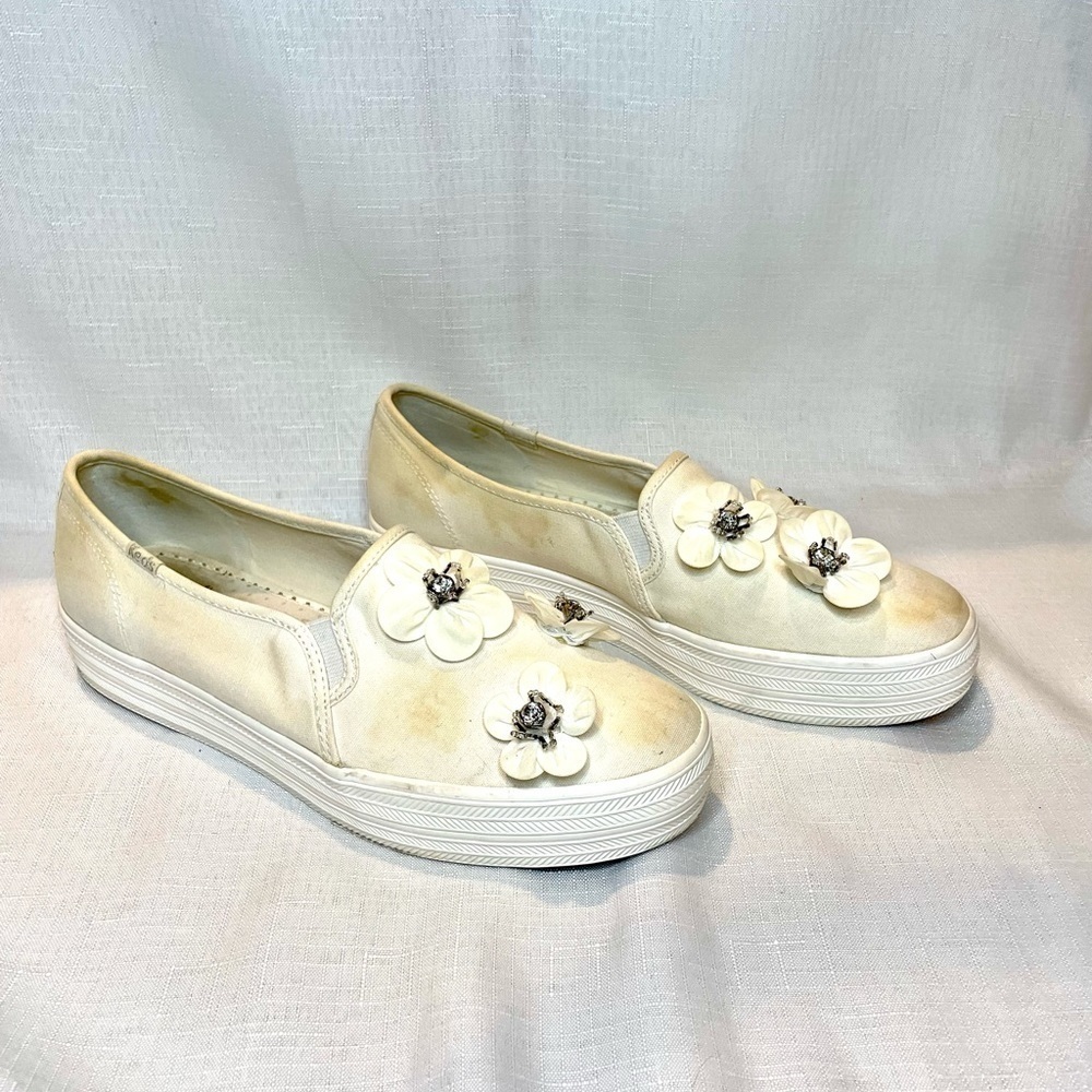 Kate Spade Keds Triple Decker Flower Bridal Shoe - Picture 7 of 8